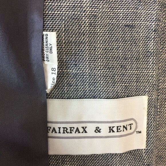 Fairfax & Kent Women's Suit Coat Blazer Gray Heather Button Pockets Work Size 18 - Picture 8 of 10